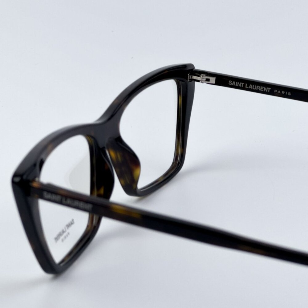 Saint Laurent SL737 MICA THIN OPT 002 BRAND NEW Eyeglasses Dark Havana Unisex - Picture 9 of 12